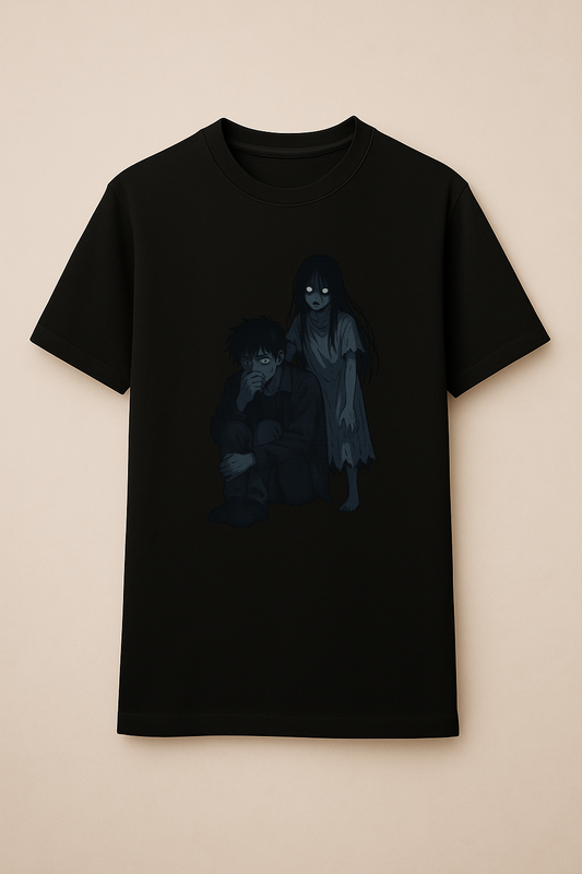 "Haunted Silence" – Anime Horror Graphic Tee